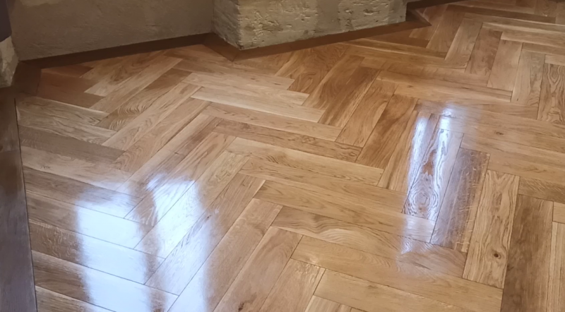 Entretien de parquet : résultat satiné